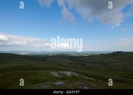 UK Wetter: Rodungen durch den Dartmoor National Park, Devon Stockfoto