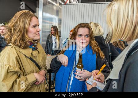 Lady Brewery Partys mit Designern in Reykjavik, Island Stockfoto