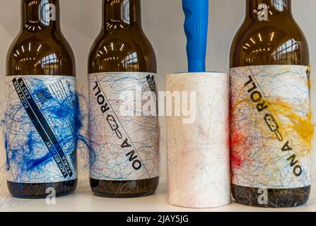 Lady Brewery Partys mit Designern in Reykjavik, Island Stockfoto