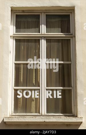 Soierie Vivante Association, Bezirk Croix-Rousse, Lyon, Region Rhone-Alps Auvergne, Zentral-Ostfrankreich Stockfoto