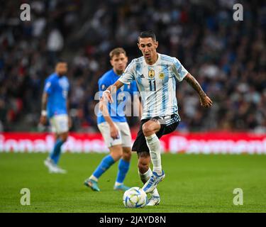 London, Großbritannien. 01.. Juni 2022. Während des UEFA CONMEBOL Finalissima 2022 Fußballspiels zwischen Italien und Argentinien im Wembley Stadium in London, England. Cristiano Mazzi/SPP Credit: SPP Sport Press Photo. /Alamy Live News Stockfoto