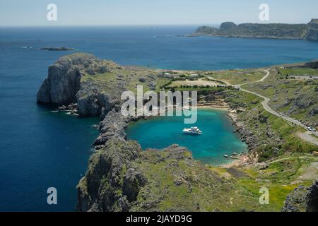 Paralia Agios Pavlos Stockfoto