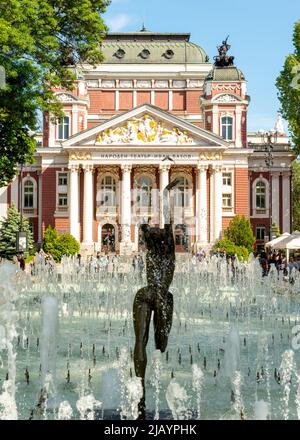 Nationaltheater, Theater, Ivan Vazov, Stadtgarten, Park, Stadt, Tourismus, Sightseeing, Reisen, Innenstadt, Sofia, Bulgarien, Osteuropa, Balkan, EU Stockfoto