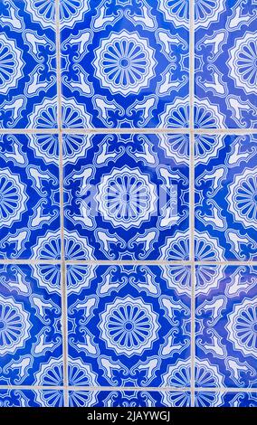 Traditionelle portugiesische Fliesen Azulejo Stockfoto