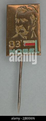 Patriotisches Abzeichen Nobel 83 unbekanntes Etikett Stockfoto