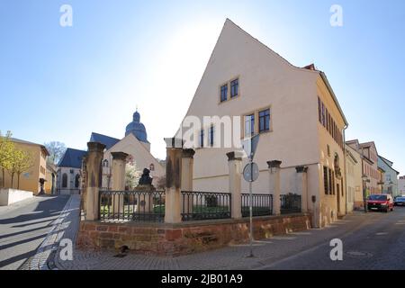 Luthers &#39;s Geburtsort in der Lutherstadt Eisleben, Sachsen-Anhalt, Deutschland Stockfoto