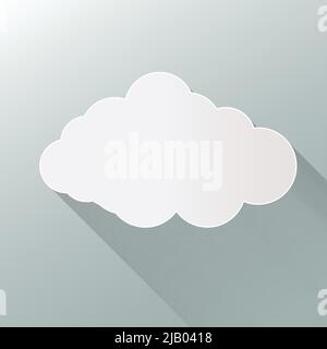 Cloud-Symbol im Hintergrund isoliert. Wolke flach Illustration Vektor. EPS10 Format. Stock Vektor