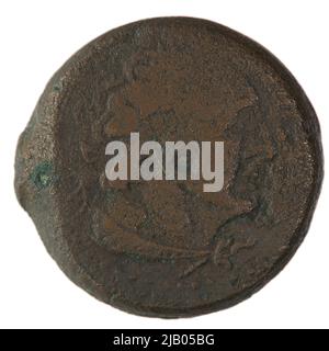 Griechenland, Ägypten, Ptolemäus IV. – Ptolemäus VIII. (221–180 v. Chr.), Cyrene, Cyrene, Bronze (AE) Cyrene Mint Stockfoto