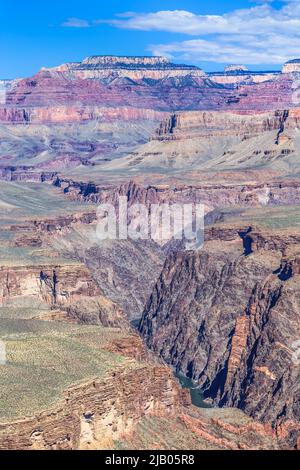 Obere Granitschlucht auf dem colorado River von Hufeisen mesa im Grand Canyon National Park, arizona, aus gesehen Stockfoto