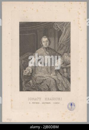 Ignacy Krasicki (1735 Dubiecko 1801 Berlin) des Wappens Rogala Warmianischer Bischof 1767 1795, Erzbischof von Gniezno 1795 1801, Dichter, Prosaschriftsteller und Enzyklopädisten TEPPLAR, Antoni (1804 Post 1839), Prek, Franciszek Ksawery (1801 1863) Stockfoto