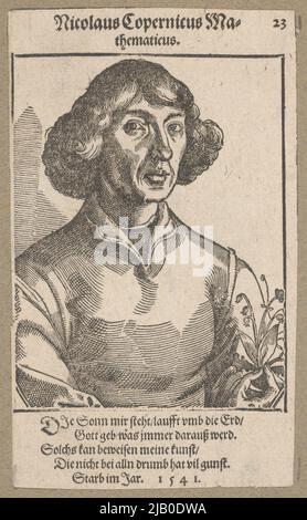 Kopernikus, Mathematiker [Mikolaj Kopernik], Z: Nicholaj Reusner, Ikonen oder Männerbilder () Unbekannt, Stimmer, Tobias (1539 1584) Stockfoto