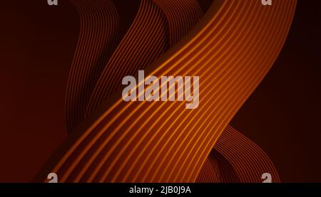 Abstrakte Kurve Welle Grafik Design Hintergrund. Konzept für Luxus, Dekoration, Feier, Seson und Werbung. 3D Darstellung von Illustrationen Stockfoto