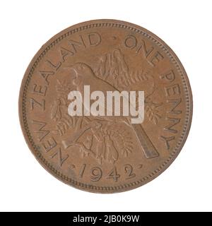 Neuseeland, Jerzy VI (1936 1952), 1 Stifte, London; 1942 Mint London, Paget, Thomas Humphrey (1893 1974), Mitchell, Leonard (1901 1971) Stockfoto