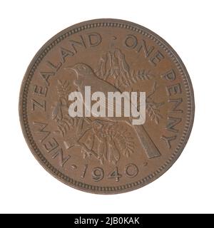 Neuseeland, Jerzy VI (1936 1952), 1 Stifte, London; 1940 Mint London, Paget, Thomas Humphrey (1893 1974), Mitchell, Leonard (1901 1971) Stockfoto