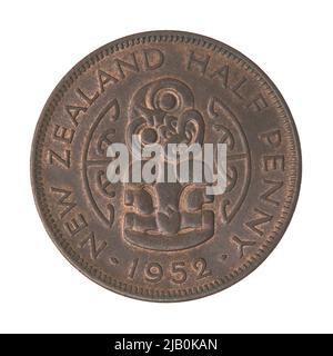 Neuseeland, Jerzy VI (1936 1952), ½ Pensa, London; 1952 Mint London, Paget, Thomas Humphrey (1893 1974), Mitchell, Leonard (1901 1971) Stockfoto