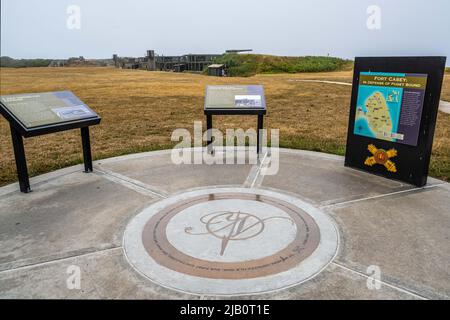 Whidbey Island, WA, USA - 20. August 2021: The Fort Casey Historical State Park Stockfoto