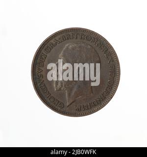 Großbritannien, Jerzy V (1910 1936), 1 Farthing; 1926 Mint London, Mackennal, Edgar Bertram (1863 1931) Stockfoto