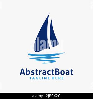 Abstraktes Boot-Logo-Design Stock Vektor