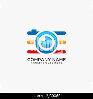 Fotografie Kamera Logo Design Stock Vektor