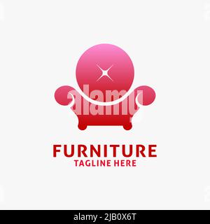 Kreatives Möbel-Logo-Design Stock Vektor