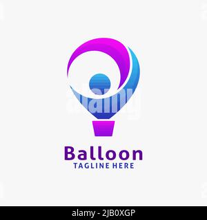 Logo-Design des Luftballons Stock Vektor