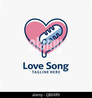 Love Song Logo-Design Stock Vektor