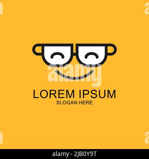 Logo-Design mit „Smile Coffee“ Stock Vektor