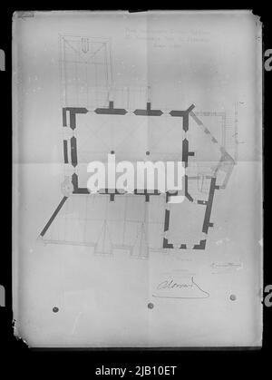 Kraków, Kazimierz, Alt-Potnica in der ul. Breite, architektonische Zeichnung (Bodenwurf) unbekannt Stockfoto