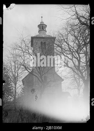 Wysocice Kirche Saint. Nicholk, Blick auf den Turm unbekannt Stockfoto