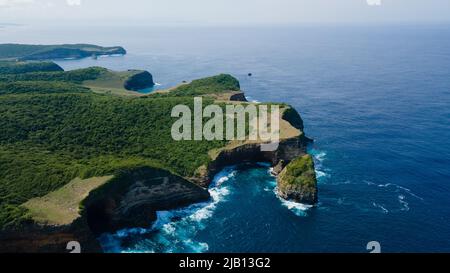 Mandalika Umgebung Meereslandschaft Luftaufnahme Stockfoto