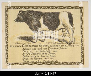 Ersatzgutschein für 50 Pfennig, Deutschland; City, Lenzen (Elbe); B.R. (1922) Stockfoto