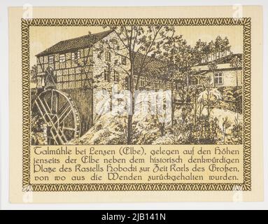 Ersatzgutschein, 50 Pfennig, Deutschland; Stadt, Lenzen (Elbe); B.R. (1922) Stockfoto