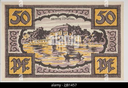 Ersatzgutschein für 50 Pfennig, Deutschland; Stadt, Merseburg, 1.05.1921 Stockfoto