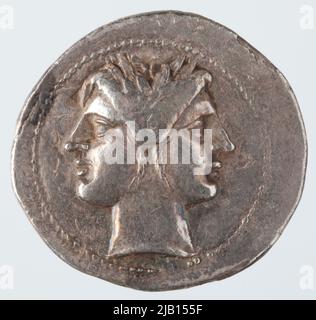 Römische Republik, quadrigatus (didrachm), Rom; um 225 216 v. Chr. Münzstätte in Rom Stockfoto