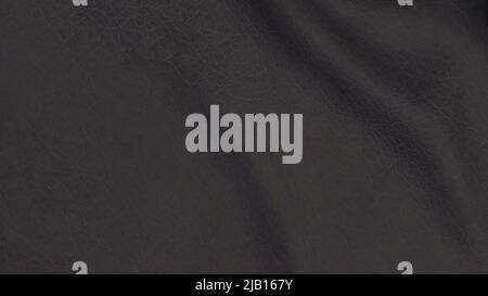 Hintergrund aus Ledermaterial. Textur von schwarzer Stoffhaut. Oberfläche aus natürlichen Vintage-Ledermaterialien. Hochwertige Fotos Stockfoto