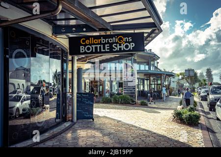 Ballina, New South Wales, Australien - Flaschenladen für Cellarbrations Stockfoto