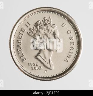 Kanada, Elżbieta II (1952 ), 10 Cent, Windigg; 2002 Mint Ottawa, De Pédery Hunt, Dora (1913 2008), Hahn, Emanuel Otto (1881 1957) Stockfoto