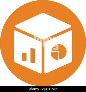 Symbol für Analyse, olap, Big Data. Verwendung in Print-, Web-, Design-Projekten oder jeder Art von kommerziellen Zwecken. Stock Vektor