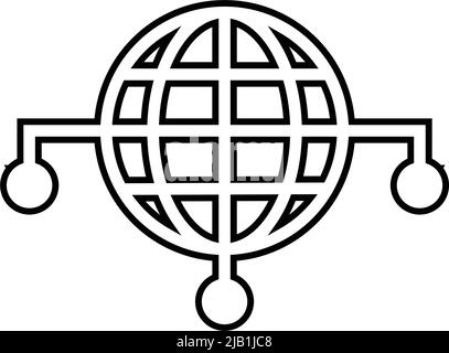 Symbol für Komplexität, Netzwerk, Big Data. Editierbare Vektor-EPS. Akribisch Design und gut organisiert einfachen Vektor. Stock Vektor