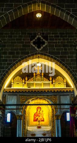 8 Mai 2022 Diyarbakir Türkei. Surp Giragos Armenische Kirche in Diyarbakir Stockfoto