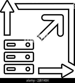 Symbol für Flexibilität, Skalierbarkeit. Gut organisiert einfache Vektor und akribisch Design. Stock Vektor