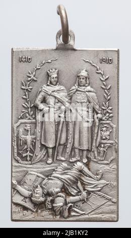 Eine Medaille zum 500.. Jahrestag der Schlacht von Grunwald Kopaczers Ski, Franciszek Stockfoto