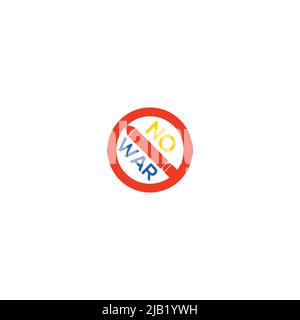 Kein Symbol für das Zeichen des Weltkriegs. Stop war Grunge Gummistempeltext. Sagen Sie Nein zur Vorlage „war Design“ Stock Vektor