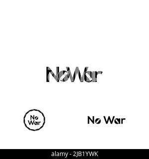 Kein Symbol für das Zeichen des Weltkriegs. Stop war Grunge Gummistempeltext. Sagen Sie Nein zur Vorlage „war Design“ Stock Vektor