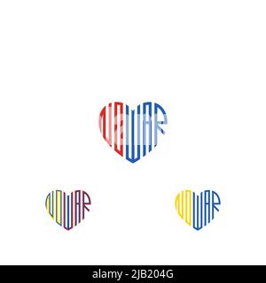 Kein Symbol für das Zeichen des Weltkriegs. Stop war Grunge Gummistempeltext. Sagen Sie Nein zur Vorlage „war Design“ Stock Vektor