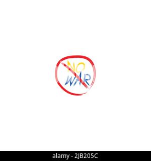 Kein Symbol für das Zeichen des Weltkriegs. Stop war Grunge Gummistempeltext. Sagen Sie Nein zur Vorlage „war Design“ Stock Vektor