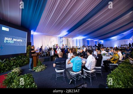 BASWEDAN Anies, Gouverneur von DKI Jakarta, Portrait Meet and Greet während des Jakarta ePrix 2022, 6. Treffen der ABB FIA Formel E Weltmeisterschaft 2021-22, auf dem Jakarta International e-Prix Kurs vom 2. Bis 4. Juni in Jakarta - Foto Germain Hazard / DPPI Stockfoto