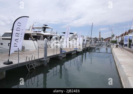 Internationale Bootsmesse in Venedig Stockfoto