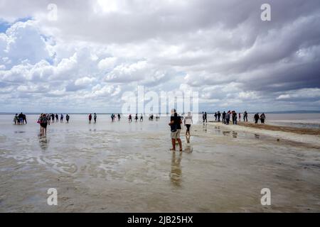 15. Mai 2022 Aksaray Türkei. Tuz golu Salzsee bei Aksaray an einem bewölkten Tag Stockfoto