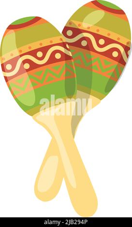 Maracas-Symbol. Cartoon latin Musik Perkussionsinstrumente Stock Vektor